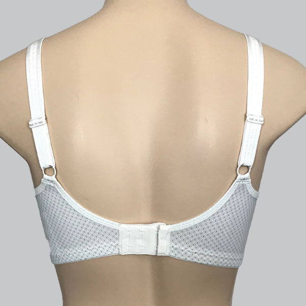 Back of the pearl Silima Anna padded wireless bra showing narrower band and straps.