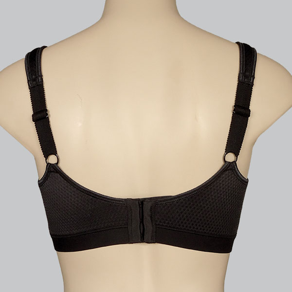 Back of the ABC Everyday Comfort 105 soft wireless bra showing the medium width U-shaped back band and wider straps.