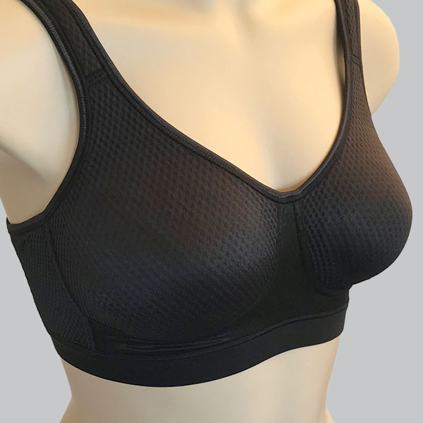 Front perspective view of the ABC Everyday Comfort 525 soft wireless bra showing seamless cup and teardrop breast shape.