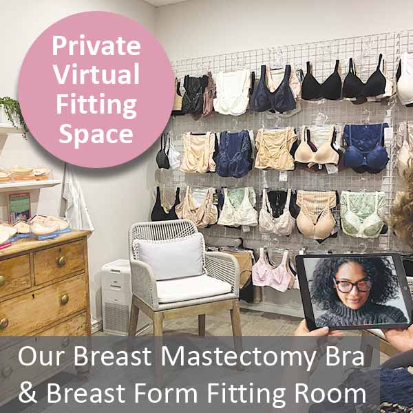 A Virtual Fitting using our wall display to show fashion bras that go with the Deep Sand Anita Essentials High Waist Brief.